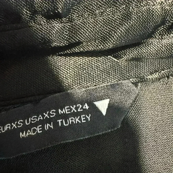 Zara black mini button front collared dress. Black long sleeve Sz XS - Picture 12 of 12